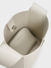 Charles & Ke*th - (MINOR DEFECT) Trice Metallic Accent Large Hobo Bag - Chalk - 14 AUGUST SALE